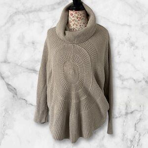 Women's Turtleneck Sweaters Chunky Oversized Pullover Cowl Neck Long Sleeve XL